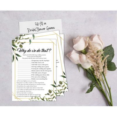 Cartões de Jogo Quadrados em Branco para Chá de Noiva e Despedida de Solteira, 50 Peças, Tema Folhagens - Inkdotpot 12,7 Cm × 17,78 Cm / Branco - Por Que Fazemos Isso?