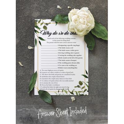 Cartões de Jogo Quadrados em Branco para Chá de Noiva e Despedida de Solteira, 50 Peças, Tema Folhagens - Inkdotpot 12,7 Cm × 17,78 Cm / Branco - Por Que Fazemos Isso?