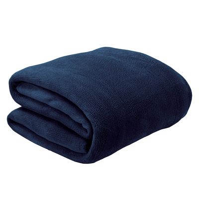 Manta Fleece Lisa 220x240 Andreza Queen Azul