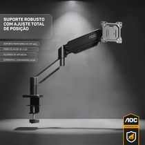 Suporte de Mesa Articulado para Monitor 15” a 32” até 9kg VESA - Preto - AOC