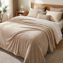 Manta Casal Fleece Lisa 180x220 Andreza Bege