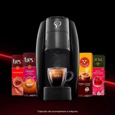 Cafeteira Espresso TRES Lov Automática Multibebidas - Preta Preto / 220