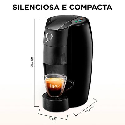 Cafeteira Espresso TRES Lov Automática Multibebidas - Preta Preto / 110