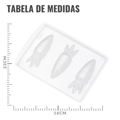 Forma De Silicone Cenouras Médio - 3,5cm X 11,5cm