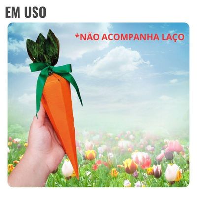 Cenoura Papel Cartão Enfeite Decorativo Páscoa - 5 Unidades