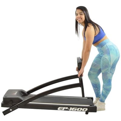 Esteira Elétrica Polimet EP-1600 Dobrável Preta - Bivolt