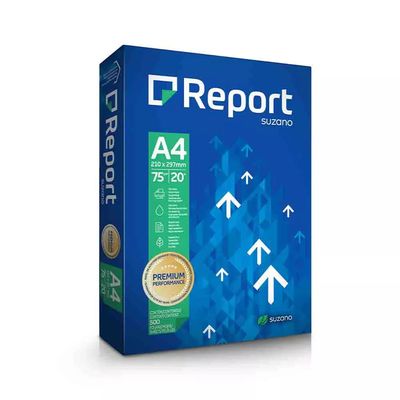 Papel Sulfite Report Multi A4 Branco 75g com 500 Folhas UNICA