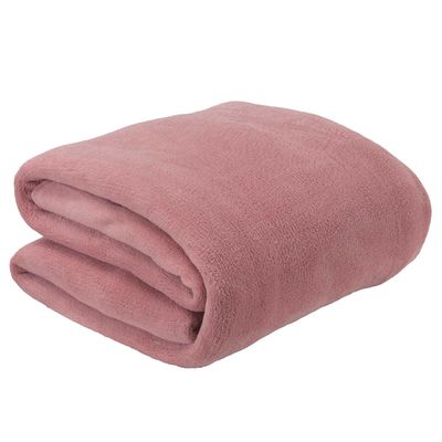 Manta Solteiro Fleece Lisa 150x220 Andreza Rosa