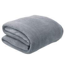 Manta Solteiro Fleece Lisa 150x220 Andreza Cinza