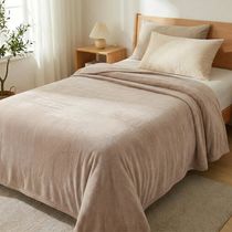Manta Solteiro Fleece Lisa 150x220 Andreza Bege