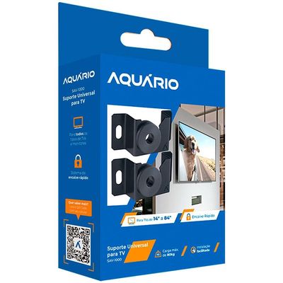 Suporte Fixo Universal Aquário SAV-1000 para TVs LCD, LED, OLED, QLED e Plasma de 14" a 84"