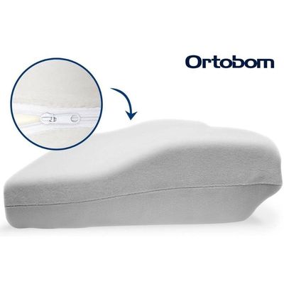 Travesseiro Viscoelástico Kit 2un Conforto Nasa Anatômico Ortobom 38x52x12