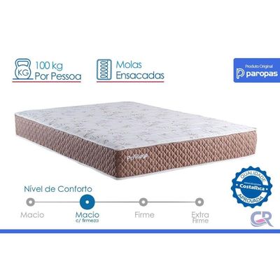 Cama Box Baú CRC Queen +Colchão Molas Privilege Paropas 158