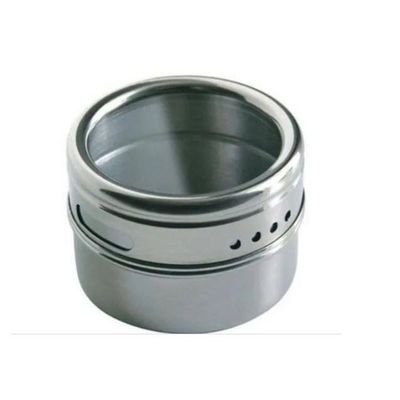 Kit 6 Porta Condimento Tempero Inox Magnético Ima Geladeira