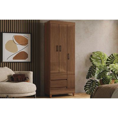 Guarda Roupa Solteiro 3Portas Fit 3.2 Jequitibá S. Andirá