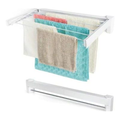 Varal Retratil Dobravel 5 Varetas Compacto Facil Instalar Branco