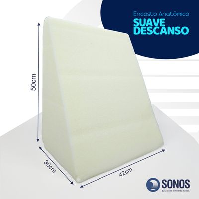 Encosto Travesseiro Anatômico Sonos Suave Descanso Com Capa
