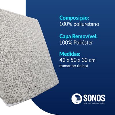 Encosto Travesseiro Anatômico Sonos Suave Descanso Com Capa