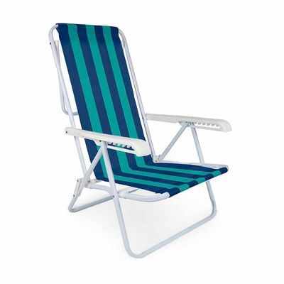Cadeira de Praia 8 Posições Mor Aço - Item Sortido UNICA