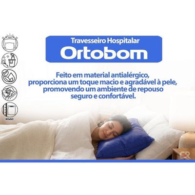 Travesseiro Espuma Hospitalar Ortobom 40x60