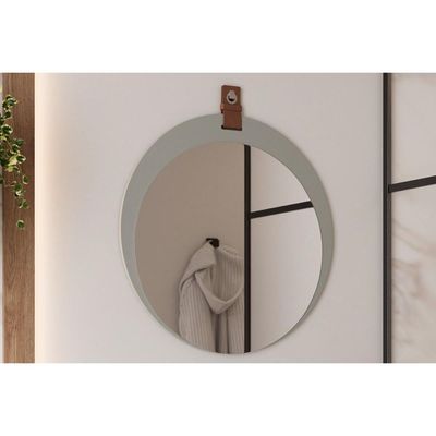 Espelheira Banheiro Lua Oval 60x60cm Platina MGM
