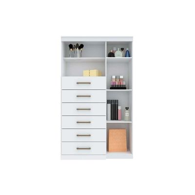 Cômoda Solteiro Marabá 1.6 c/1 Porta e 6 Gavetas Cinamomo - S. Andirá