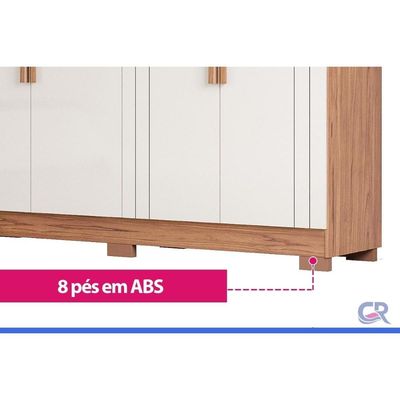 Guarda Roupa Casal 6 Portas c/Pés Cecilia Jequitiba Panan
