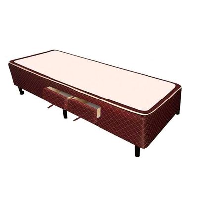 Cama Base c/Aux 2 Gavetas Solteiro Castor Poli Brown 78x188x27