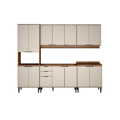 Cozinha Modulada Carraro 5 Peças Alpha C5P129 Freijo/Off White