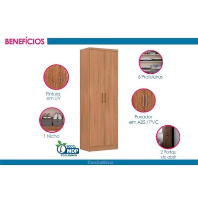 Armário Multiuso Casal 424 c/2 Portas Cedro - Carraro