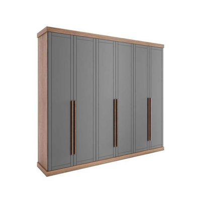 Guarda Roupa 6 Portas 6Gavs Capri Cedro/Salvia - Carraro