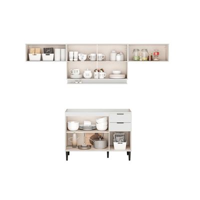 Cozinha Modulada Carraro 4 Peças Alpha C4P182 Branco
