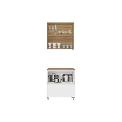 Cozinha Modulada Nesher Rainha Nesher 2 Peças CZ424 Nature/Greige
