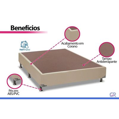 Cama Box Base Solteiro Ortobom Corano Clean 0.69x1,88x0,30
