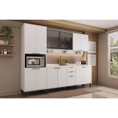 Cozinha Modulada Carraro Alpha Carraro 5 Peças Alpha C5P130 Branco