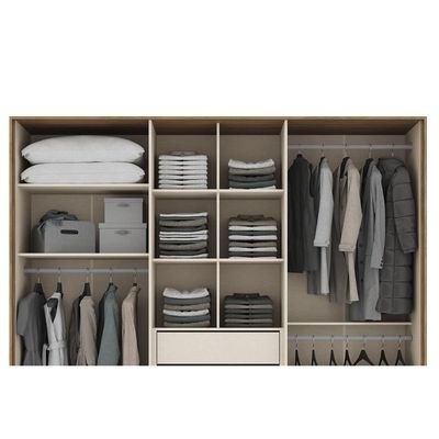 Guarda Roupa Casal 6 Portas Everest Cedro/Salvia Carraro
