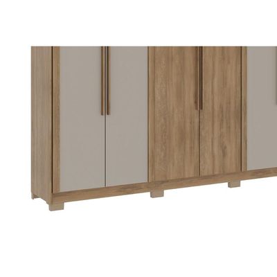 Guarda Roupa Casal 6 Portas Everest Cedro/Salvia Carraro