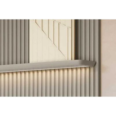Prateleira Sala Decorativa Flutuante Led 140x18 Gris - Linea Brasil