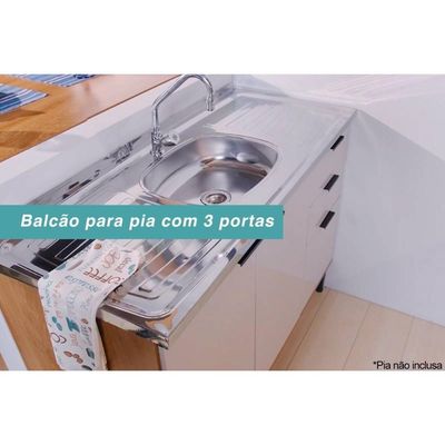 Cozinha Modulada Carraro Alpha Carraro 5 Peças Alpha C5P130 Branco