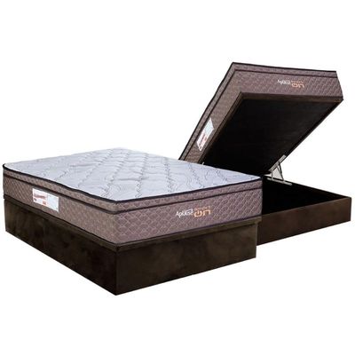 Cama Box Baú CRC Casal +Colchão D45 c/Massagem Aplause Paropas -