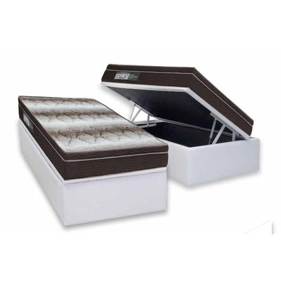 Cama Box Baú CRC Solt +Colchão Anatômico Ortopédico Light Ortobom 88