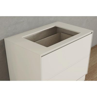 Balcão Cozinha Cooktop Henn Fineze 2 Portas c/Tampo 80cm Areia