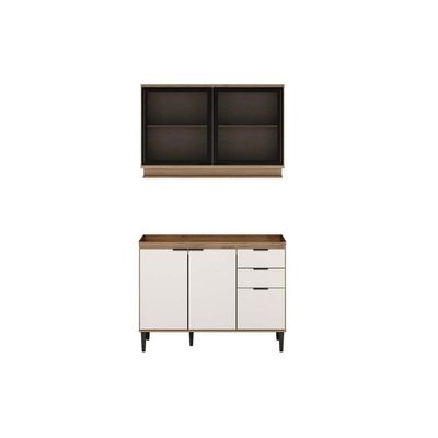 Cozinha Modulada Carraro 2 Peças Alpha C2P54 Freijo/Off White