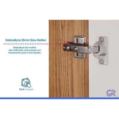 Guarda Roupa Casal 6Ptas c/Esp Pés Guarapari Jequitiba Panan