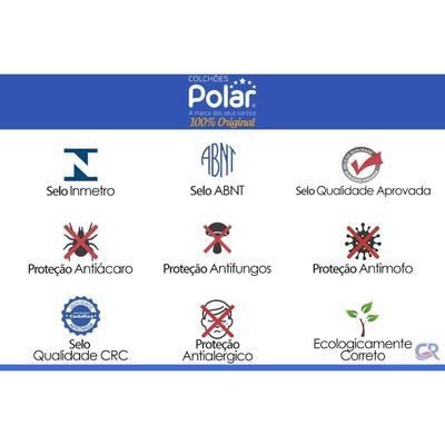 Colchão Casal Espuma Polar Ortopédico OrthoPremium 138x188x24