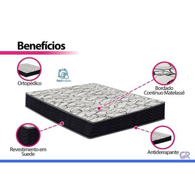 Colchão Casal Espuma Ortobom Ortopédico D45 Airtech150 138x188x28