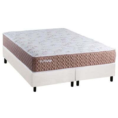 Cama Box CRC Queen +Colchão Molas Ensacadas Privilege Paropas 158x198