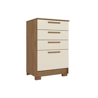 Cômoda Solteiro Aruba 4 Gavetas Jatoba/Areia - S. Andirá
