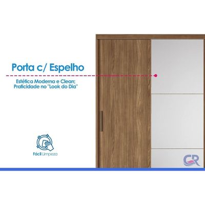 Guarda Roupa 3 Portas 3 Ptas Correr Itália Jequitiba - S. Andirá
