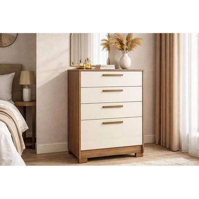 Cômoda Solteiro Aruba 4 Gavetas Jatoba/Areia - S. Andirá